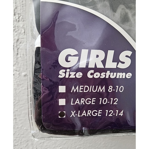 Spirit Halloween Girls Black White Midnight Vampiress Dress Choker Size XL 12-14 - Picture 2 of 3